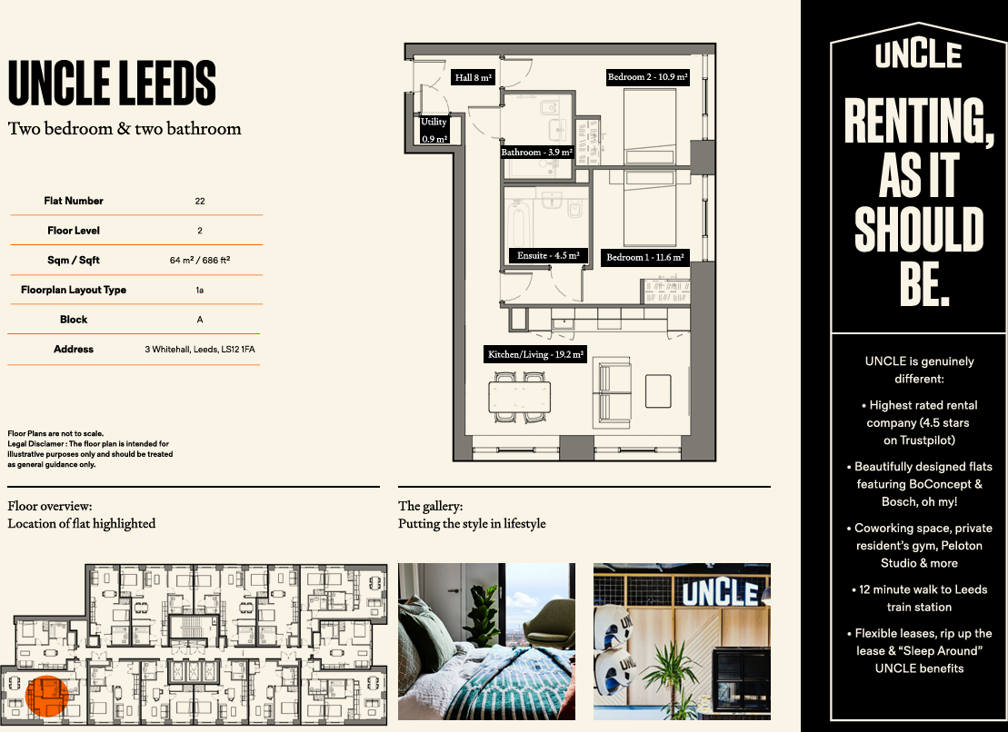 UNCLE Leeds, 3 Whitehall, Leeds, LS12 floorplan