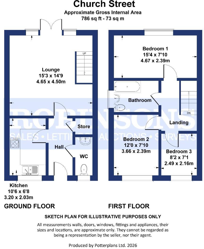 Church Street, Quarrington Hill, Durham floorplan