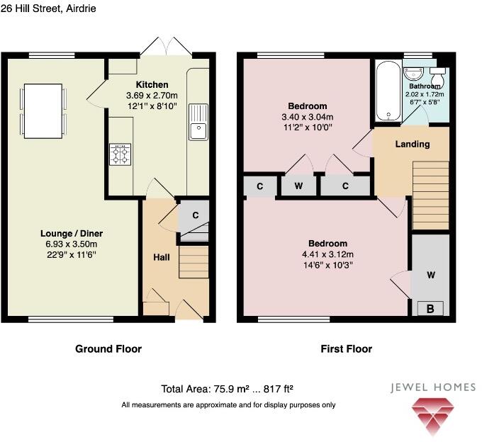 Hill Street, Caldercruix, North Lanarkshire, ML6 floorplan