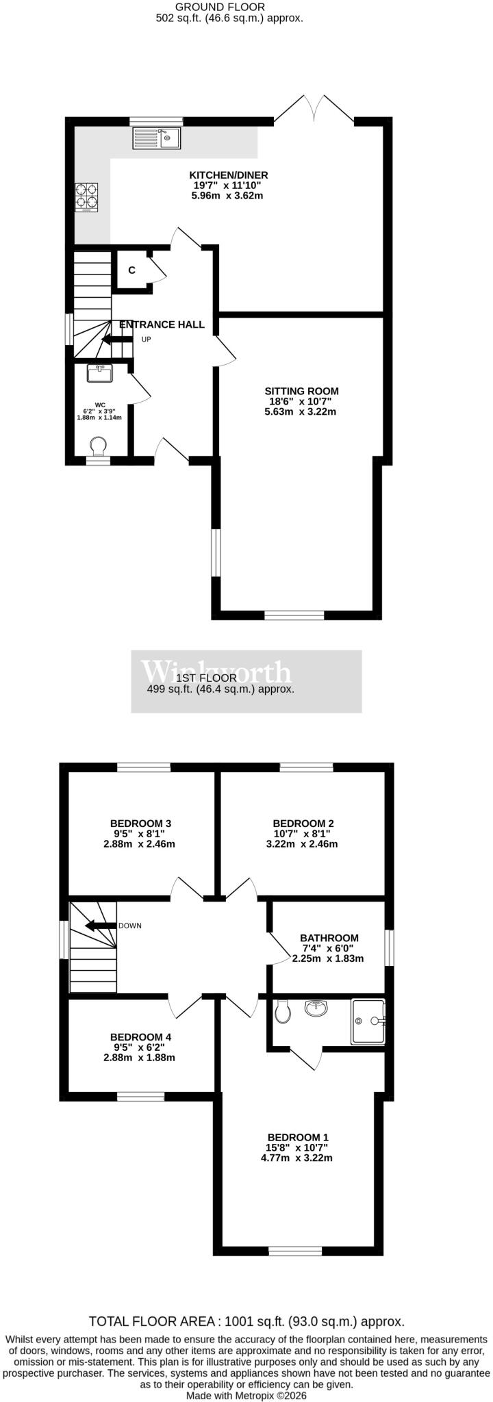 Ketts Hill, Necton, Swaffham, Norfolk, PE37 floorplan