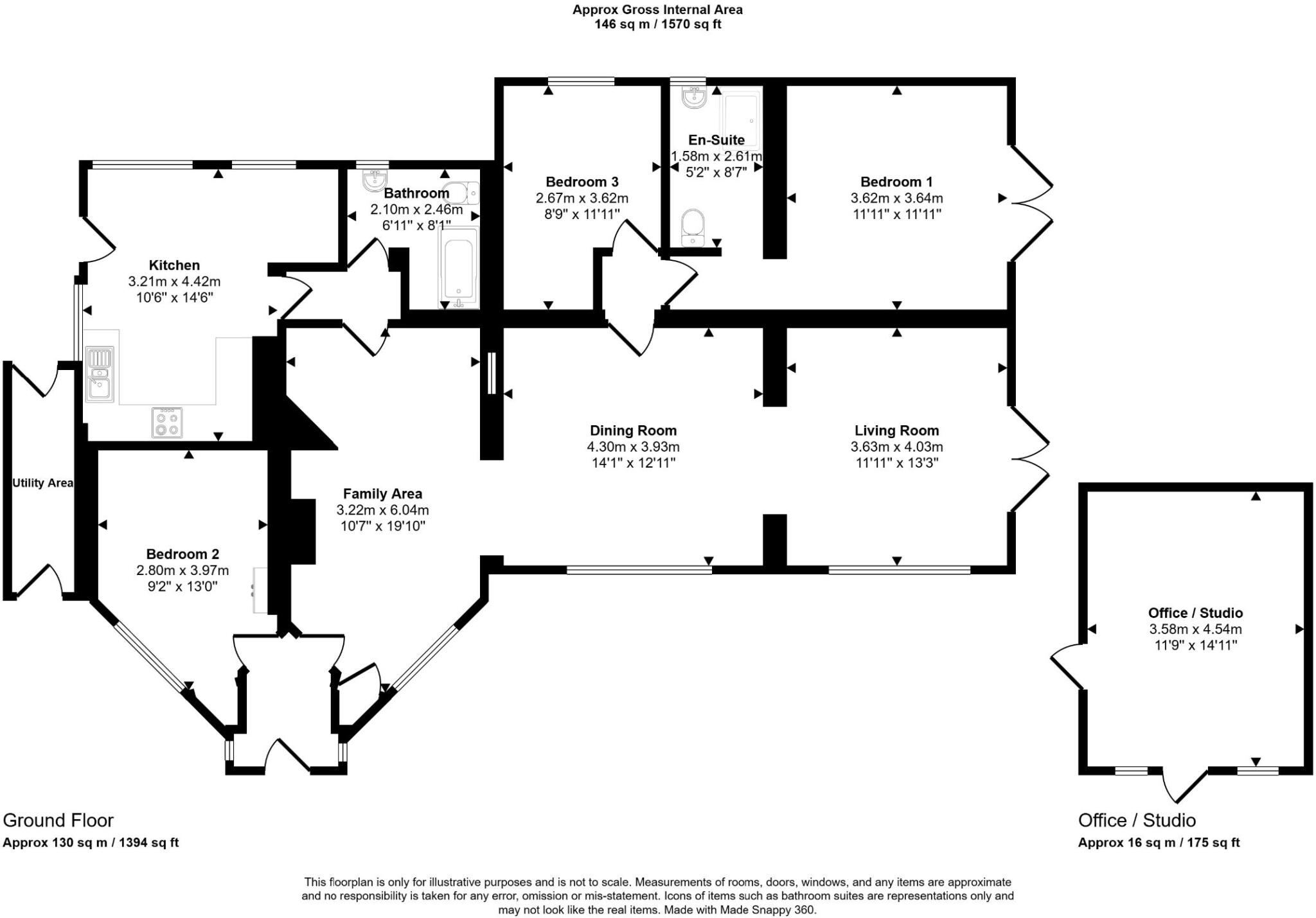 Cottage with 8 Acres, East Grinstead floorplan