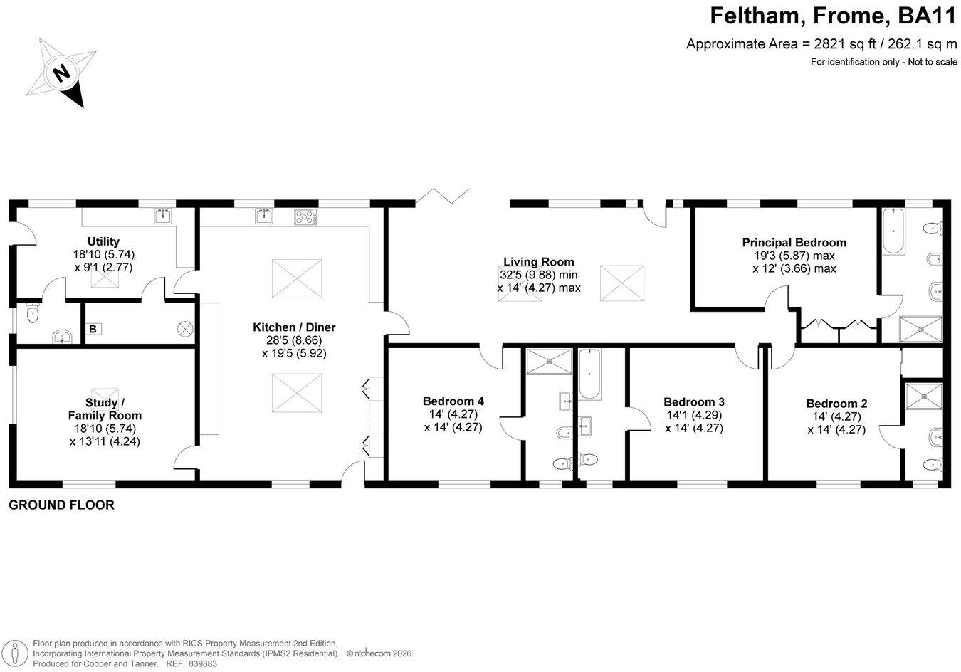 Contemporary barn set in 3 acres, Feltham, Nr Frome, BA11 floorplan