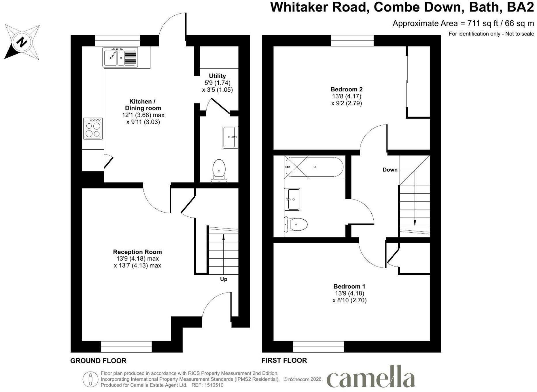 Whitaker Road, Combe Down, BA2 floorplan