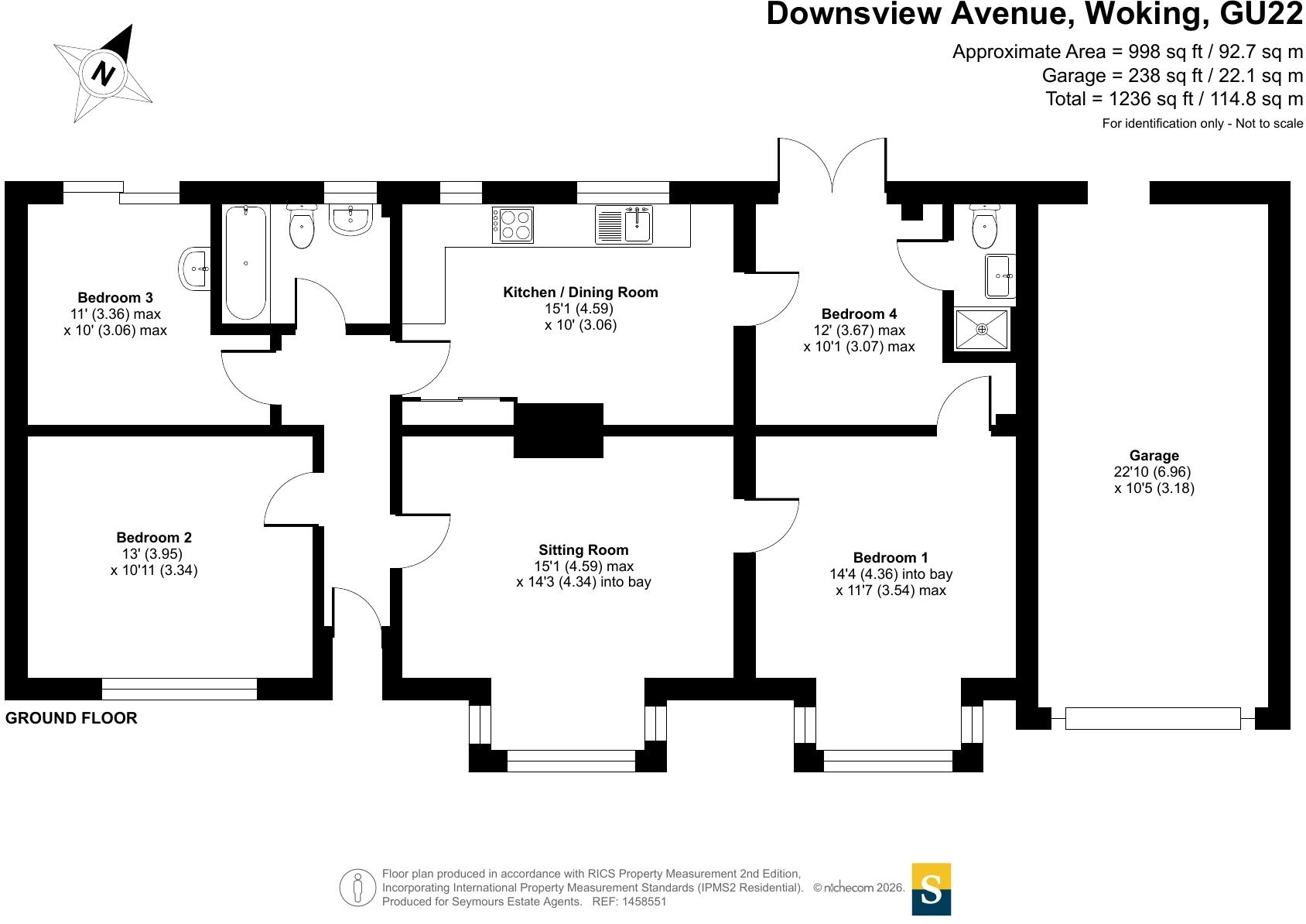 Downsview Avenue, Woking, Surrey, GU22 floorplan