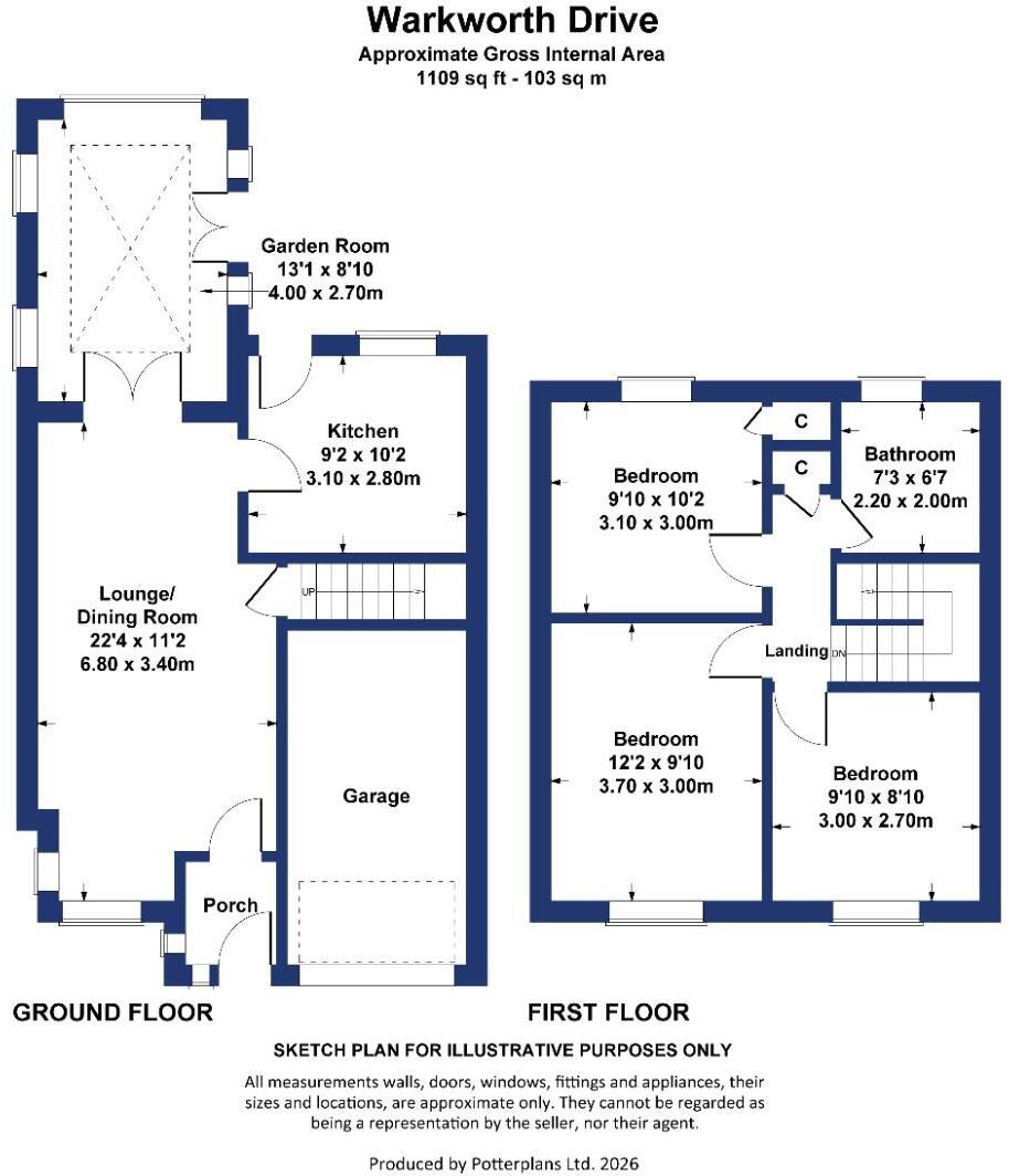 Warkworth Drive, Chester Le Street floorplan