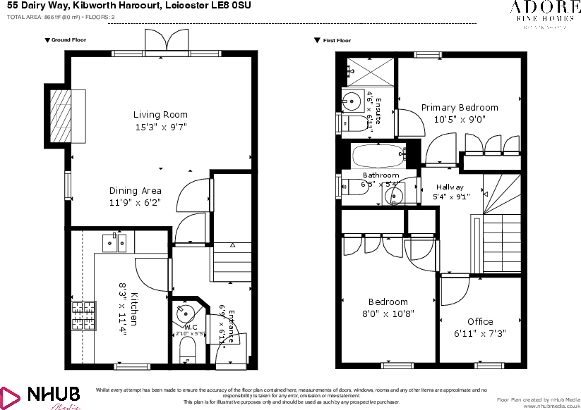 Dairy Way, Kibworth Harcourt, Leicestershire floorplan