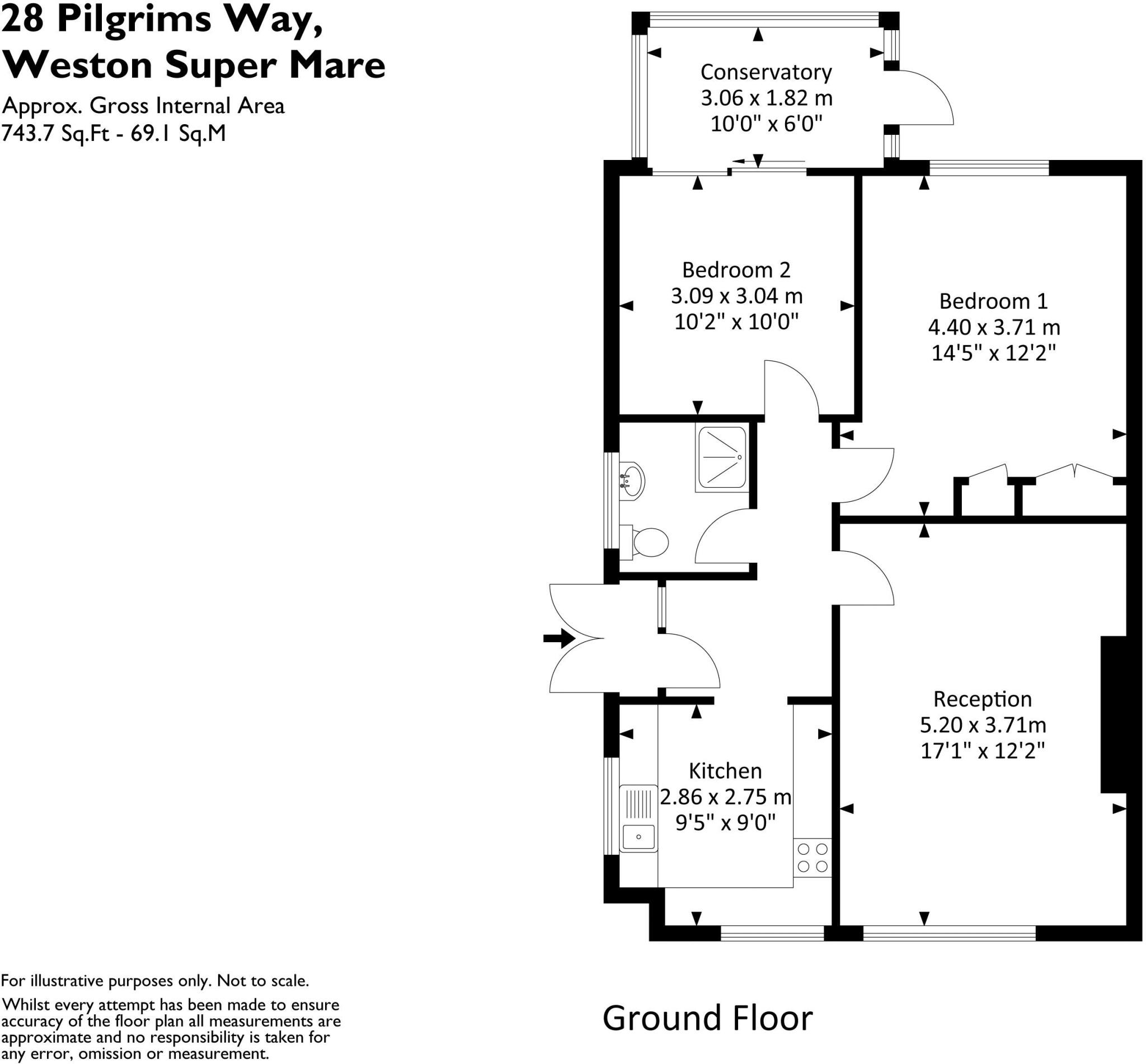 Pilgrims Way, Worle - NO CHAIN  floorplan