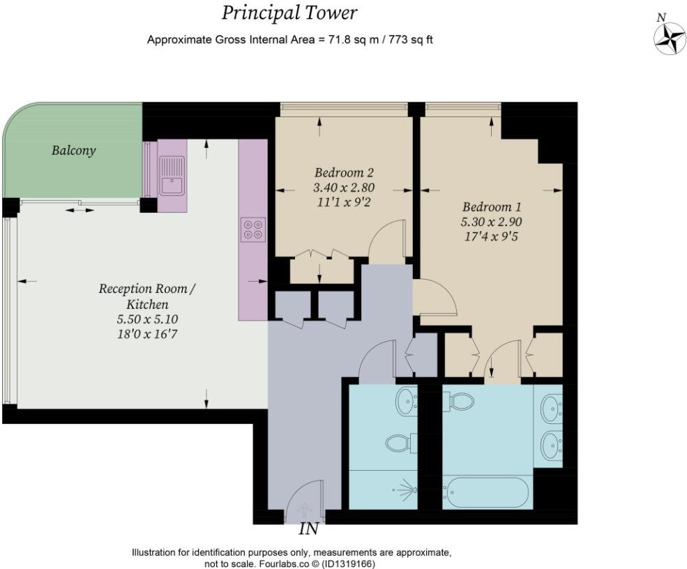 Principal Tower, Hackney, EC2A floorplan
