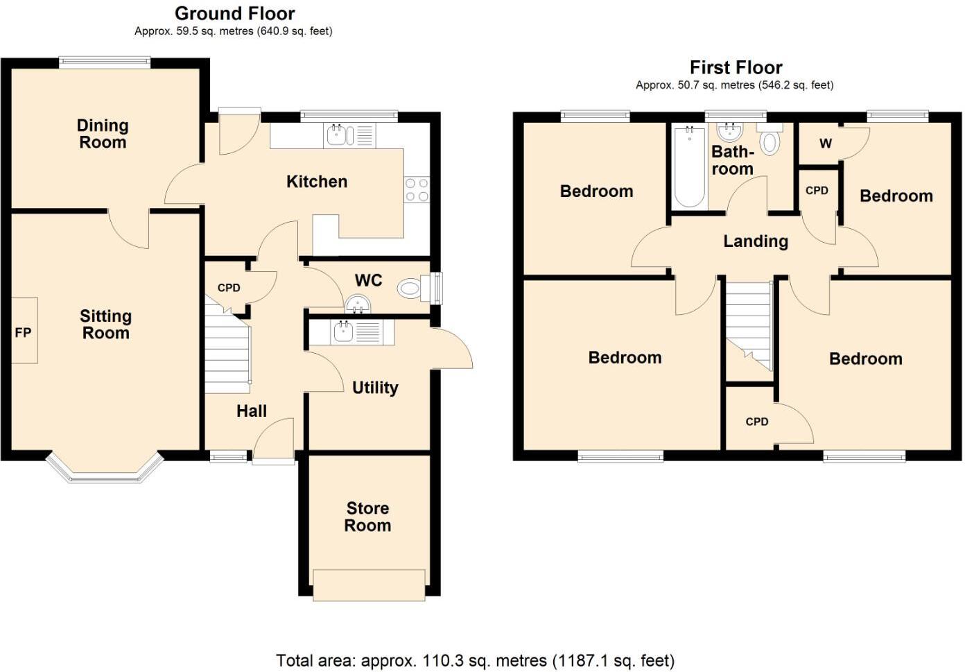 Range Meadow Close, Leamington Spa floorplan