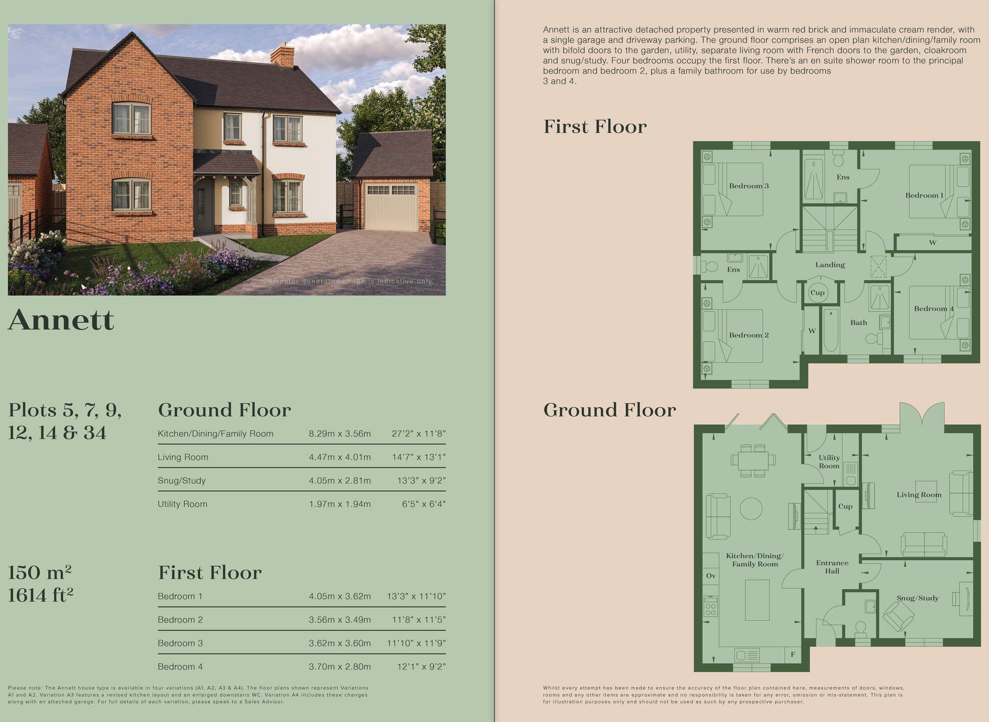 The Annett, Plot 34 at Doseley Halt, Telford floorplan