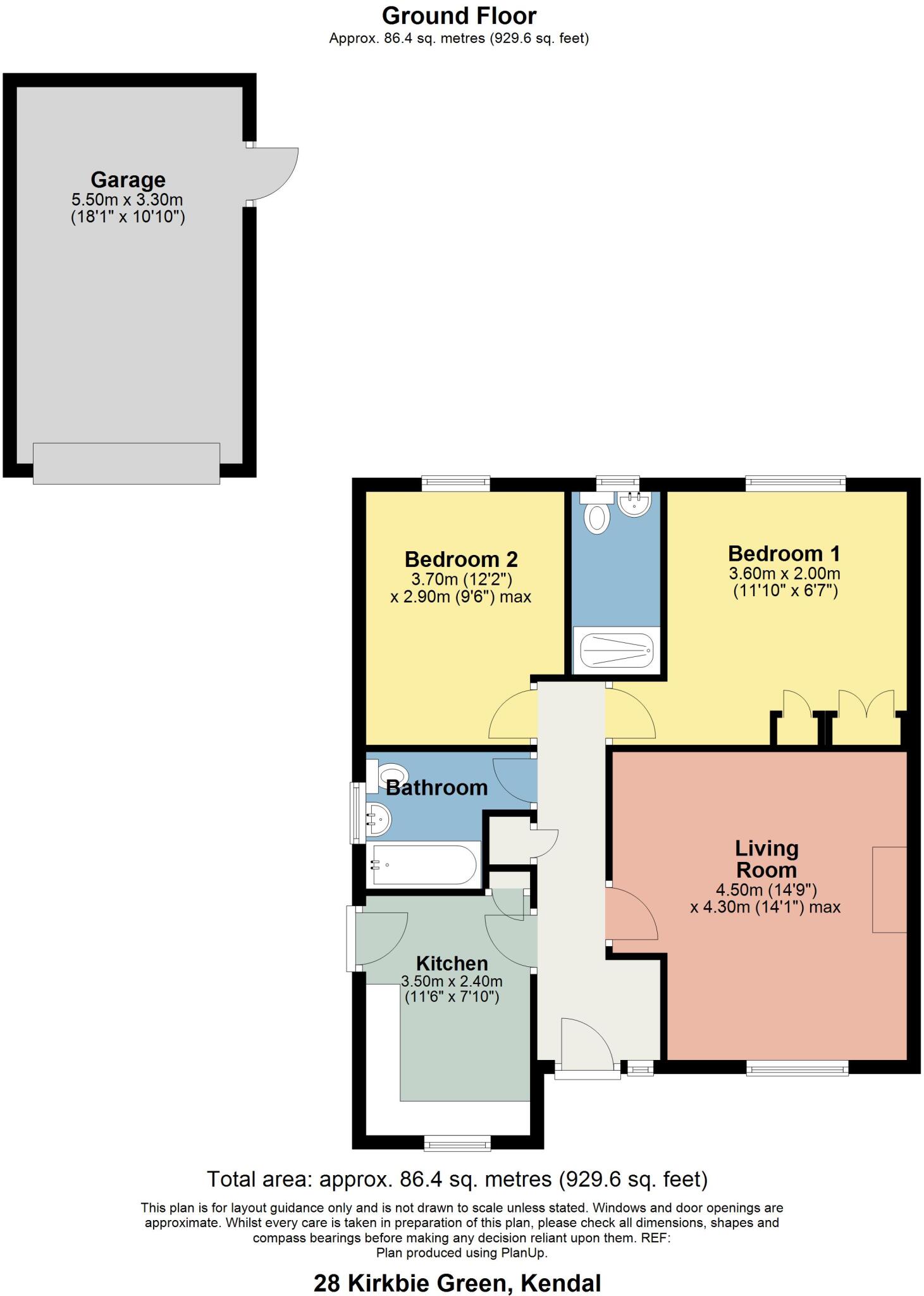 28 Kirkbie Green, Kendal, Cumbria, LA9 7AJ floorplan
