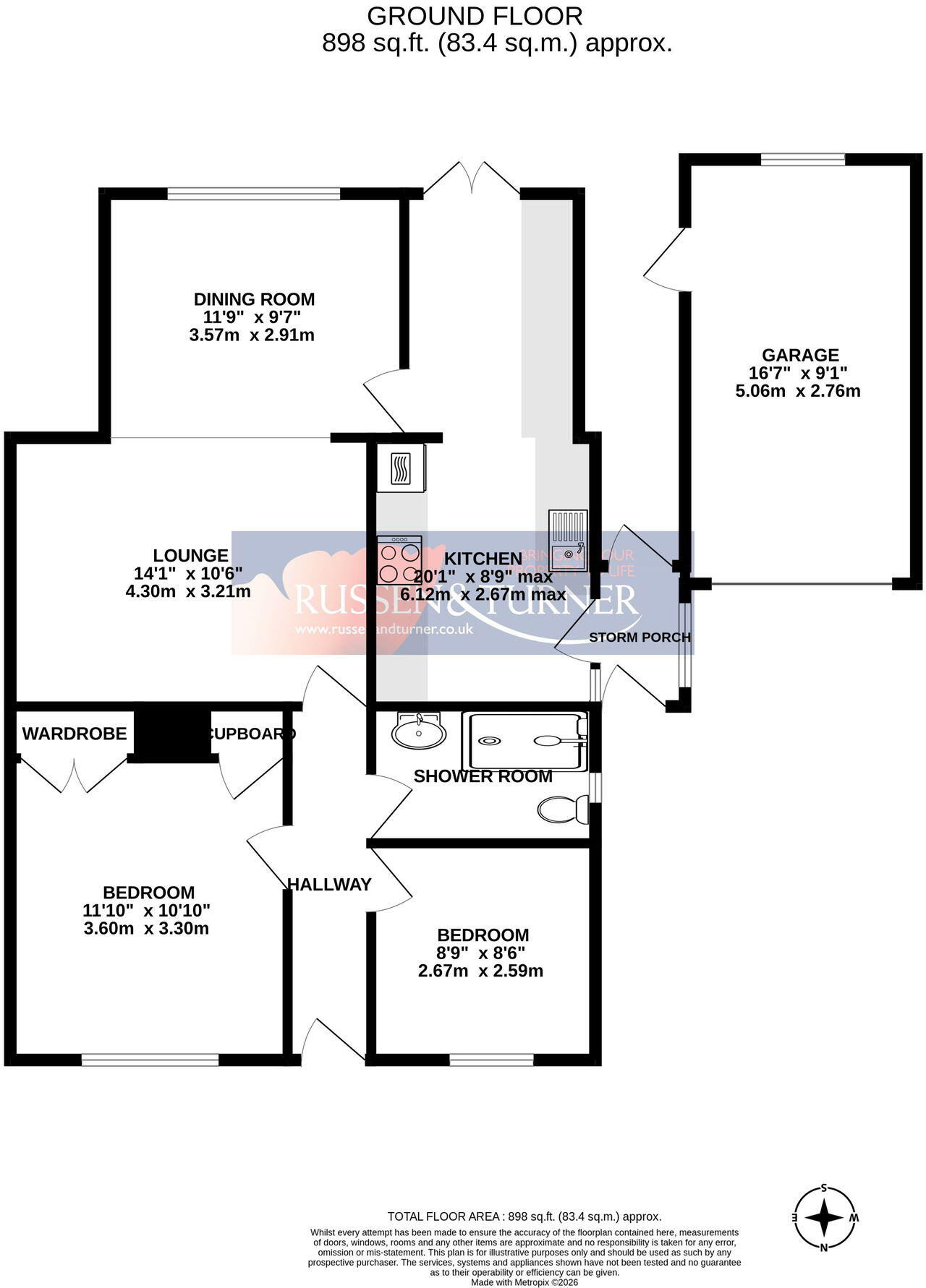 'Ready to move in' bungalow in Eastfields Close, Gaywood. floorplan