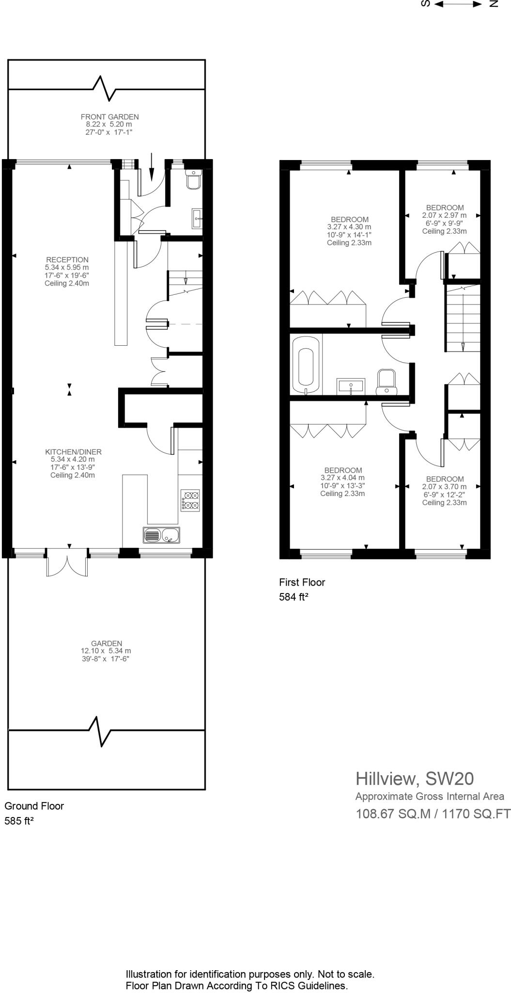 Hillview, London, SW20 floorplan