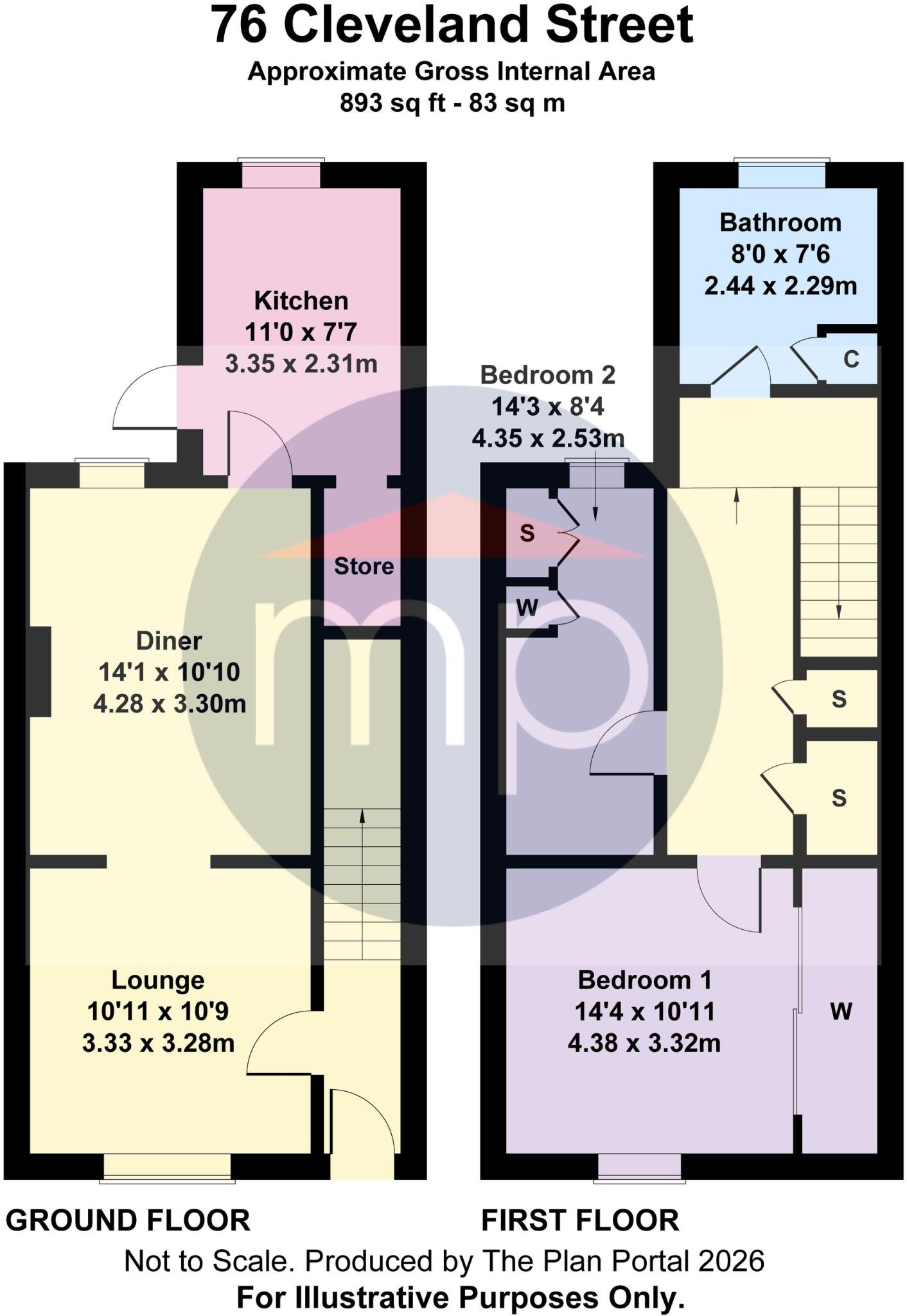 Cleveland Street, Normanby, TS6 floorplan