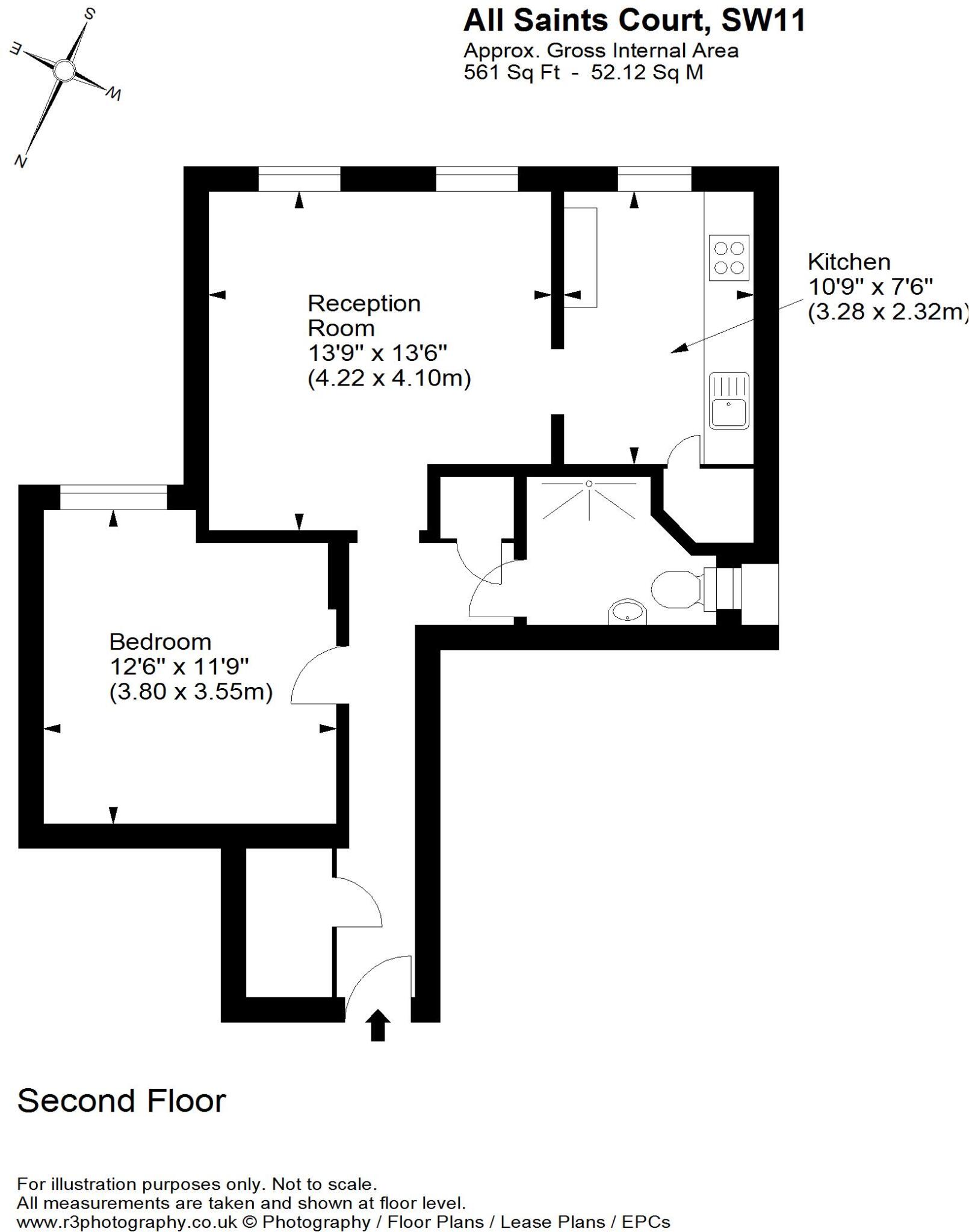PRINCE OF WALES DRIVE, SW11 floorplan