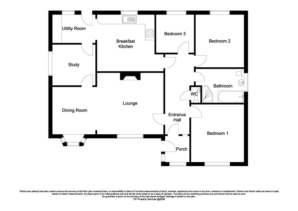 Southdene, 4 Long Lane, Tuxford, Newark, Nottinghamshire NG22 0LS floorplan