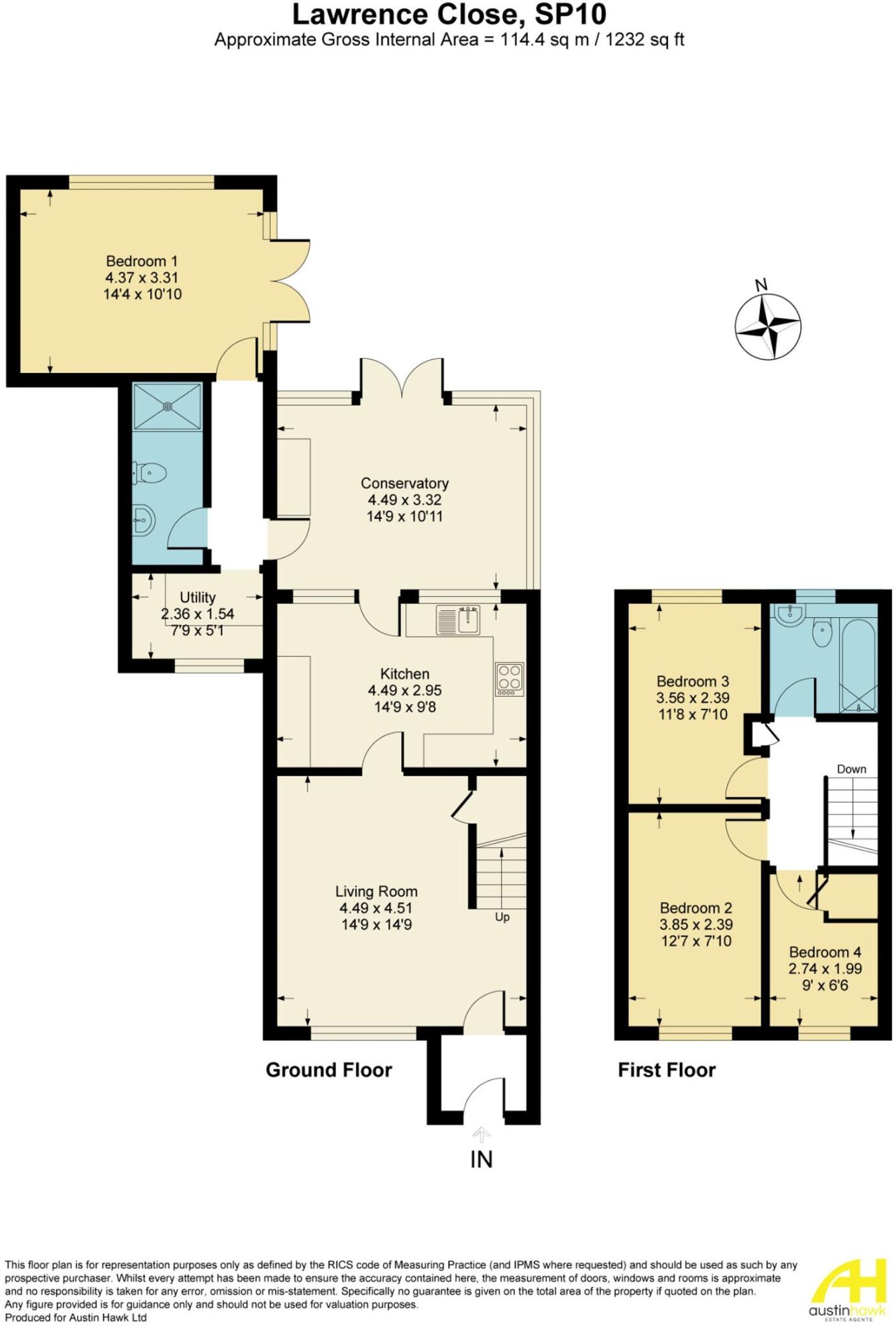 Lawrence Close, Andover, SP10 floorplan