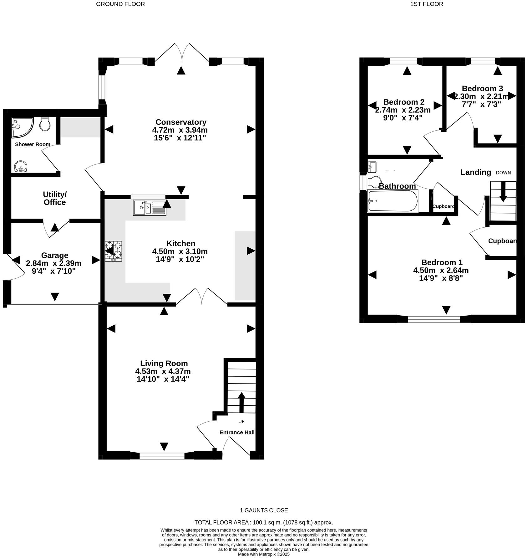 Gaunts Close, Portishead floorplan