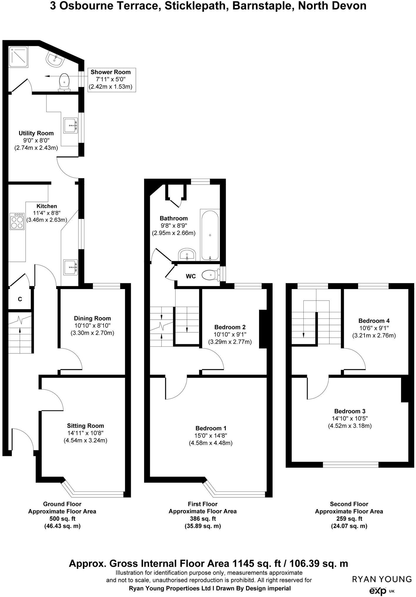 Osbourne Terrace, Sticklepath, Barnstaple, North Devon floorplan