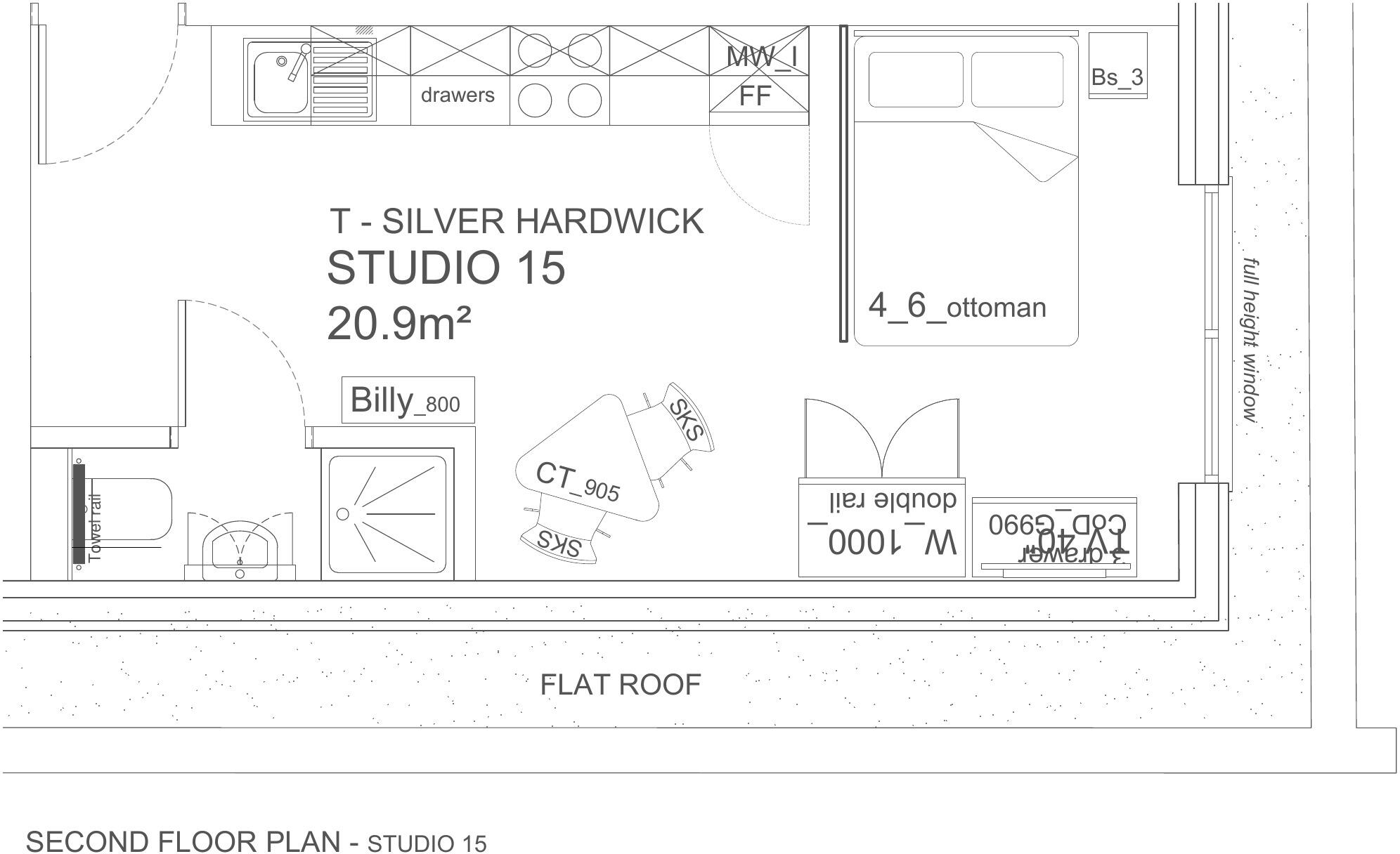 Silver Hardwick- Studio 15 |Verney St floorplan