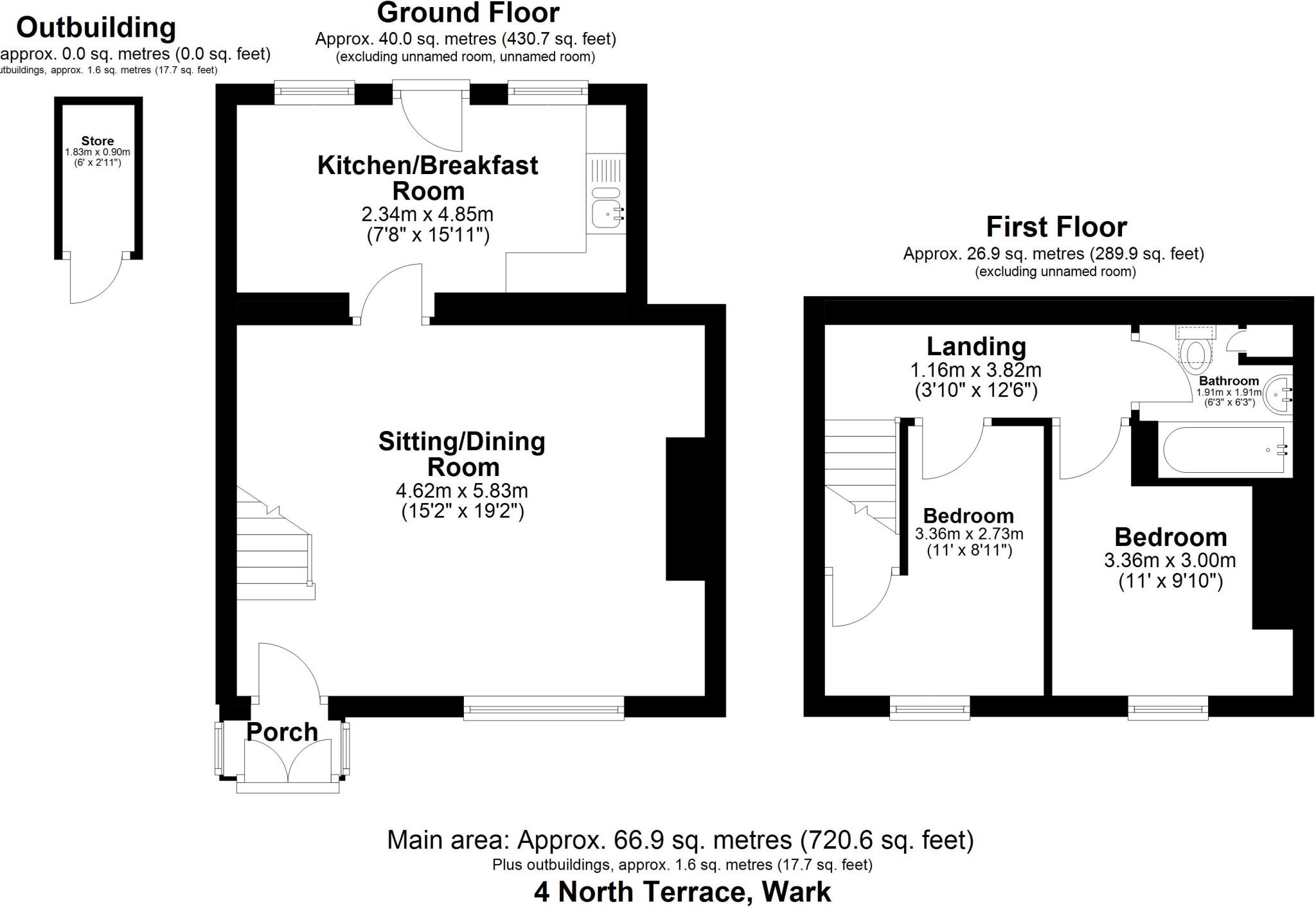 North Terrace, Wark, Hexham, Northumberland, NE48 floorplan