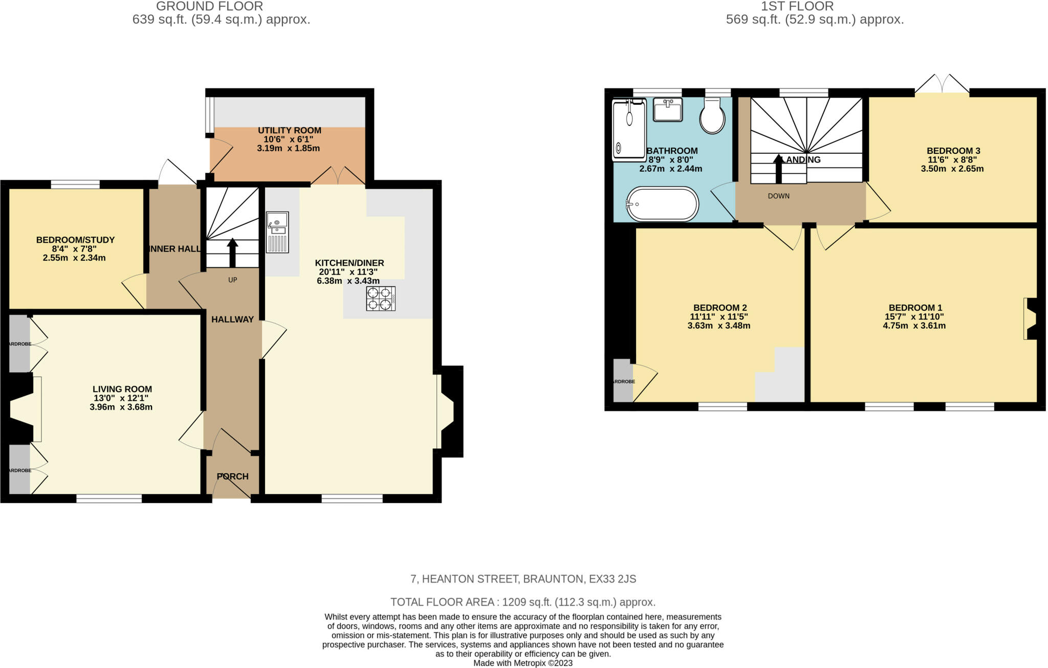 Heanton Street, Braunton, EX33 floorplan