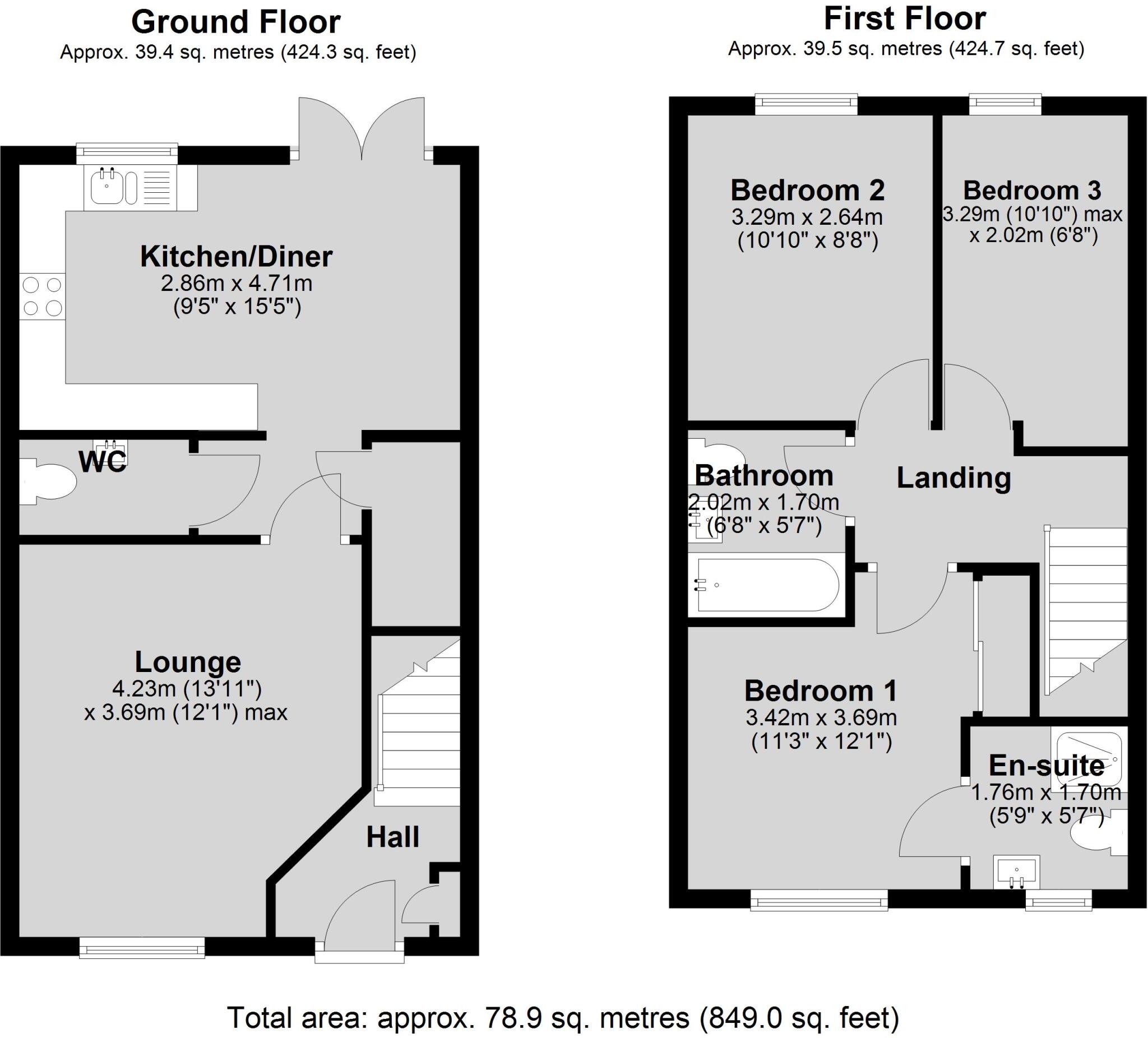 Field Avenue, Saxilby floorplan
