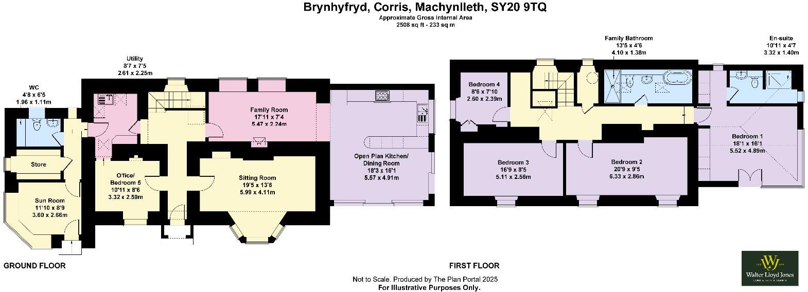 Brynhyfryd, Corris, Machynlleth SY20 9TQ floorplan