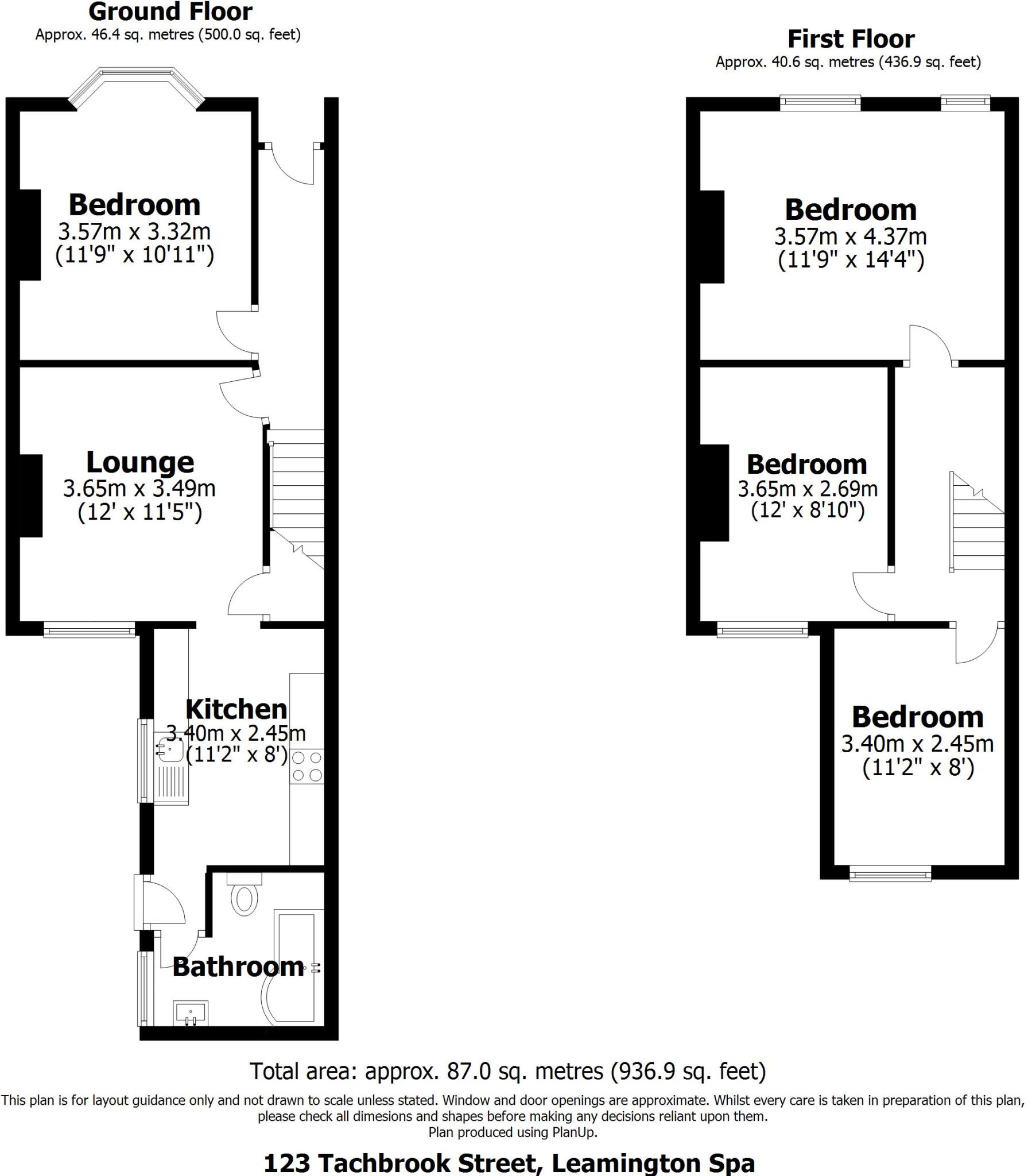 123 Tachbrook Street, Leamington Spa floorplan