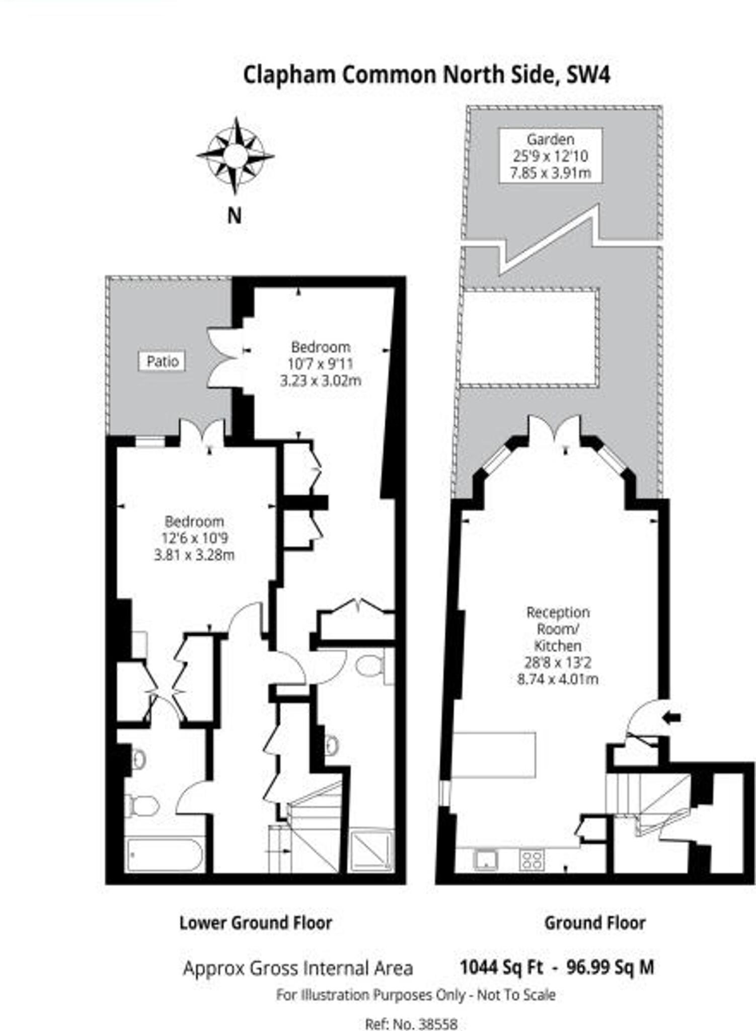 Clapham Common North Side, London, SW4 floorplan