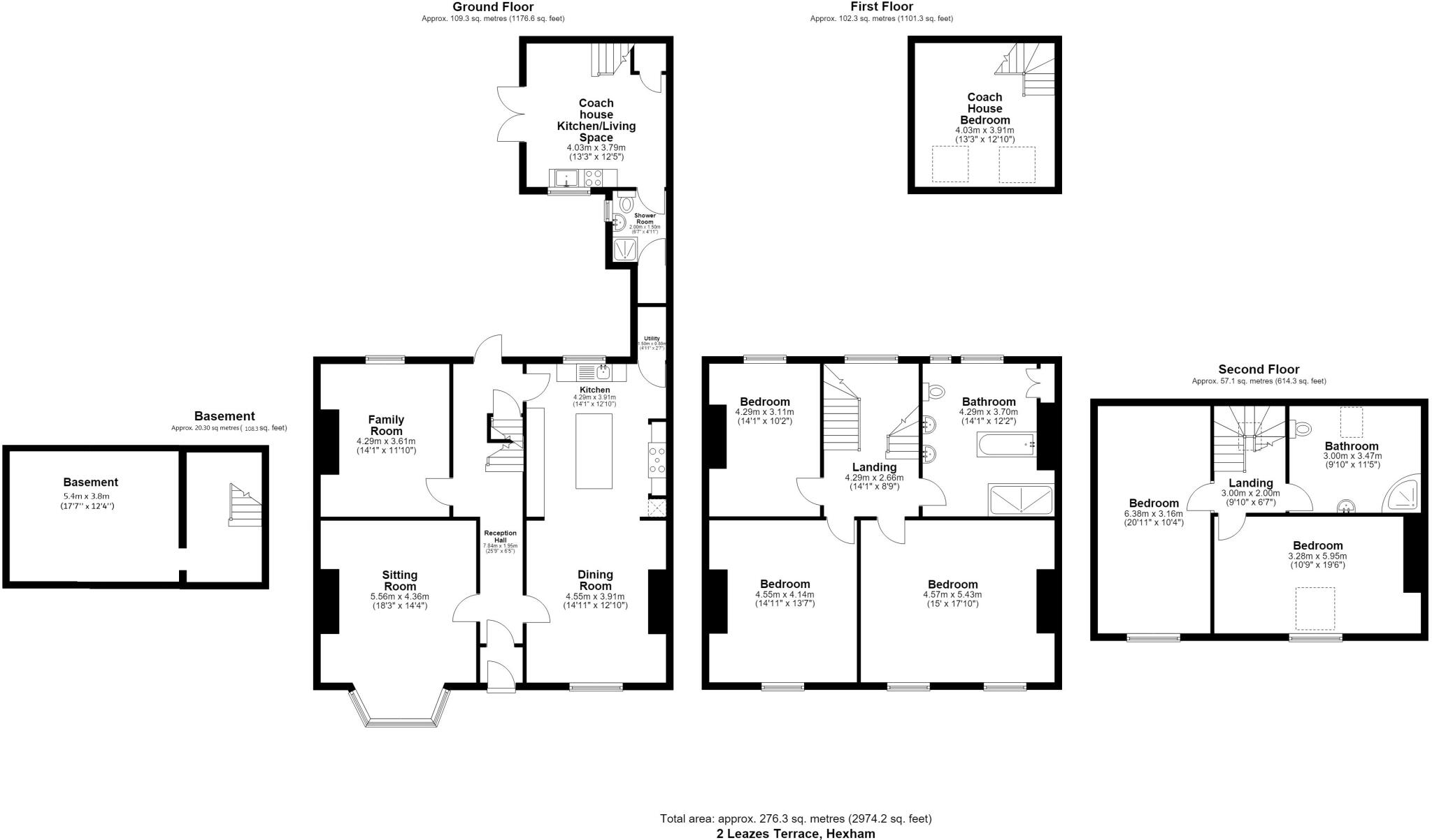 Leazes Terrace, Hexham, Northumberland, NE46 floorplan