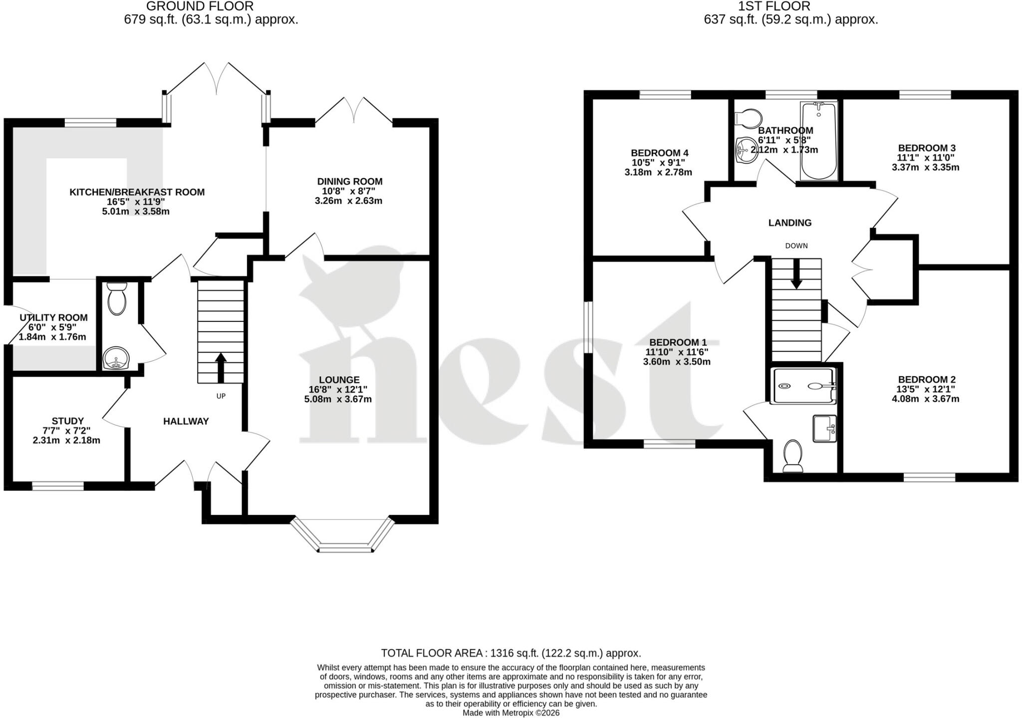 28 Little Orchard, Cheddon Fitzpaine, Taunton, TA2 8GB floorplan
