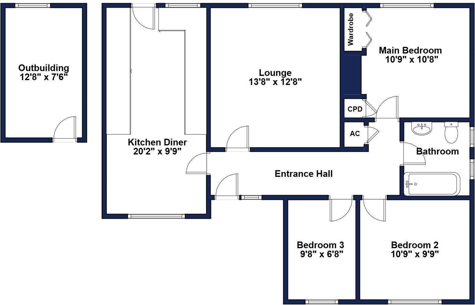 Hardy Close, West Moors, Ferndown, Dorset, BH22 floorplan