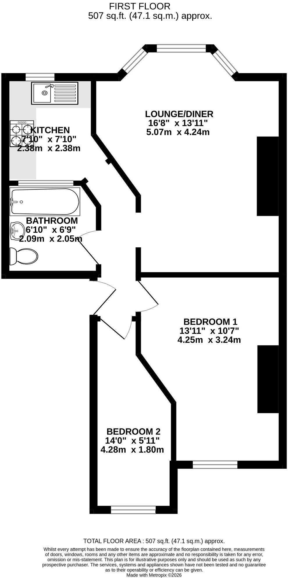 Nightingale Road, Southsea floorplan