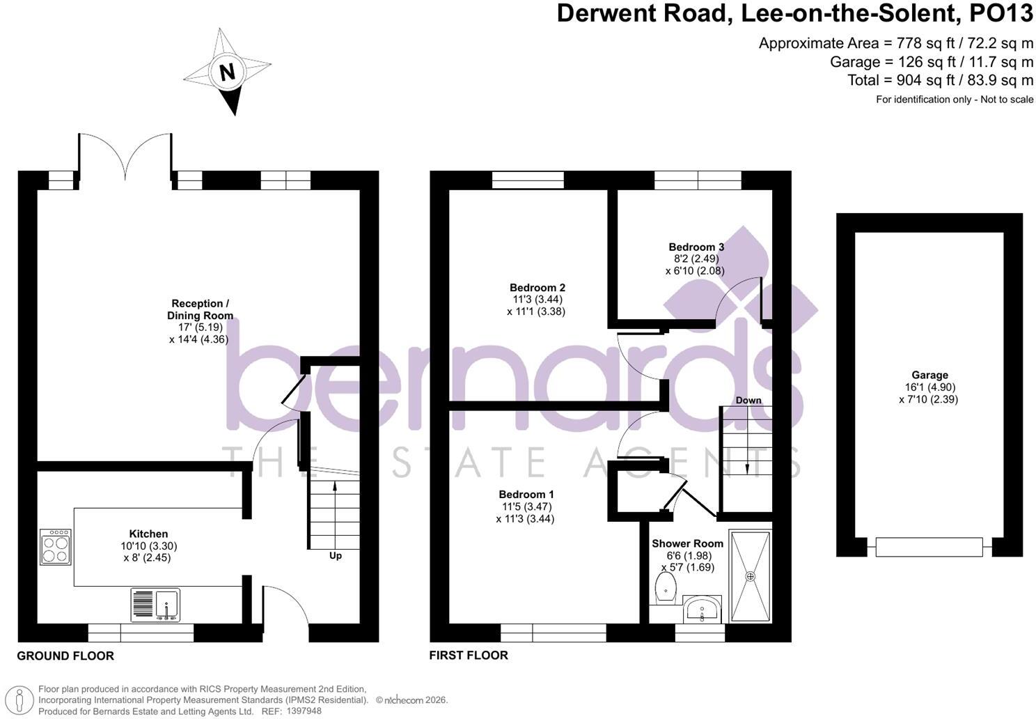 Derwent Road, Lee-On-The-Solent floorplan