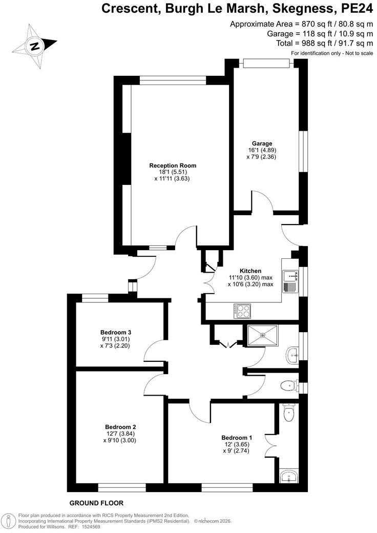 Elm Crescent, Burgh Le Marsh, Skegness floorplan