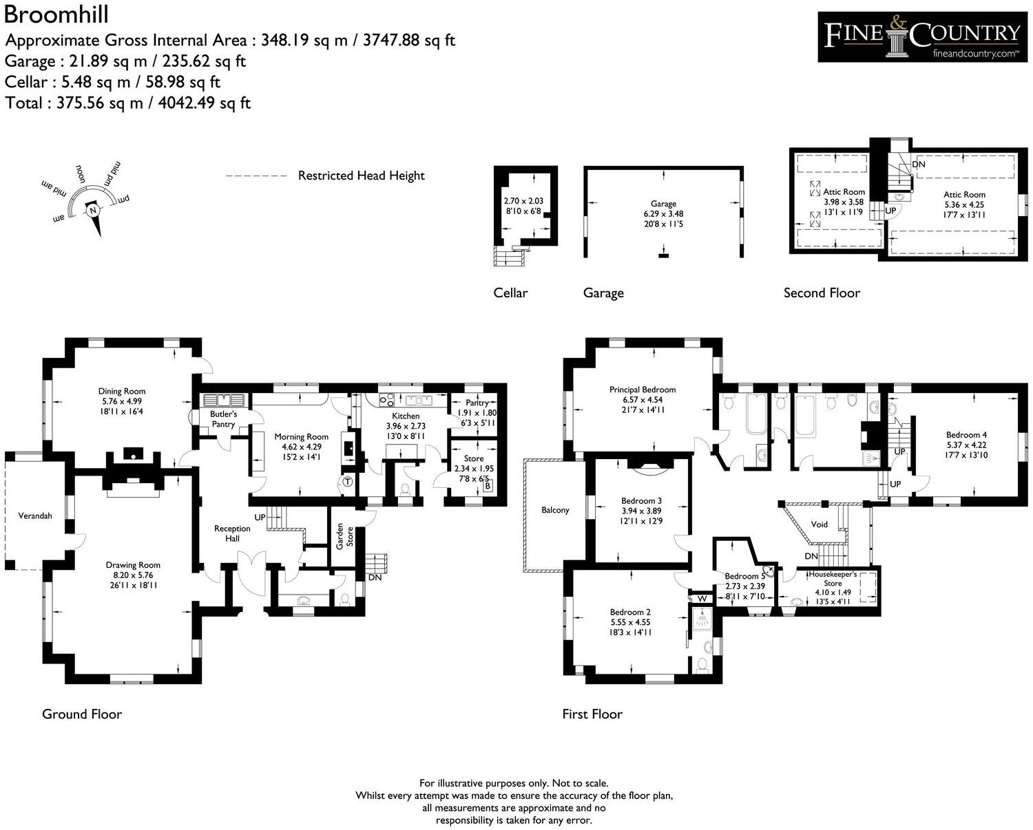 Broomhill, Birthwaite Road, Windermere, The Lake District, LA23 1BS floorplan