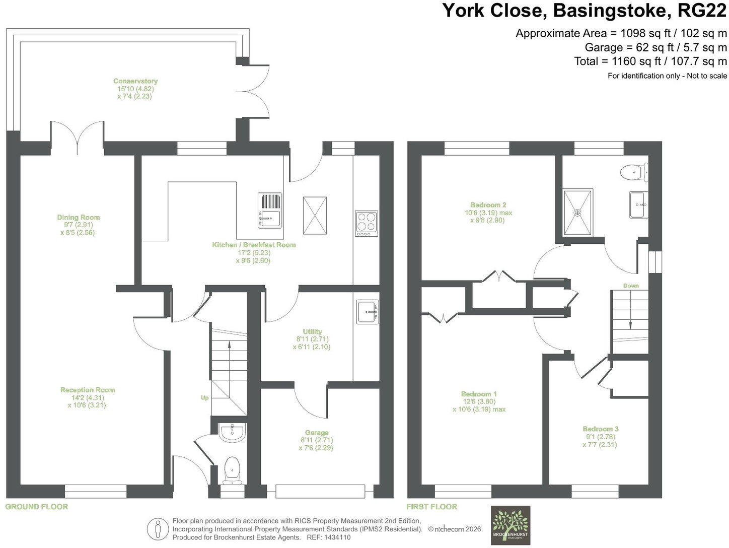 York Close Basingstoke RG22 4PU floorplan