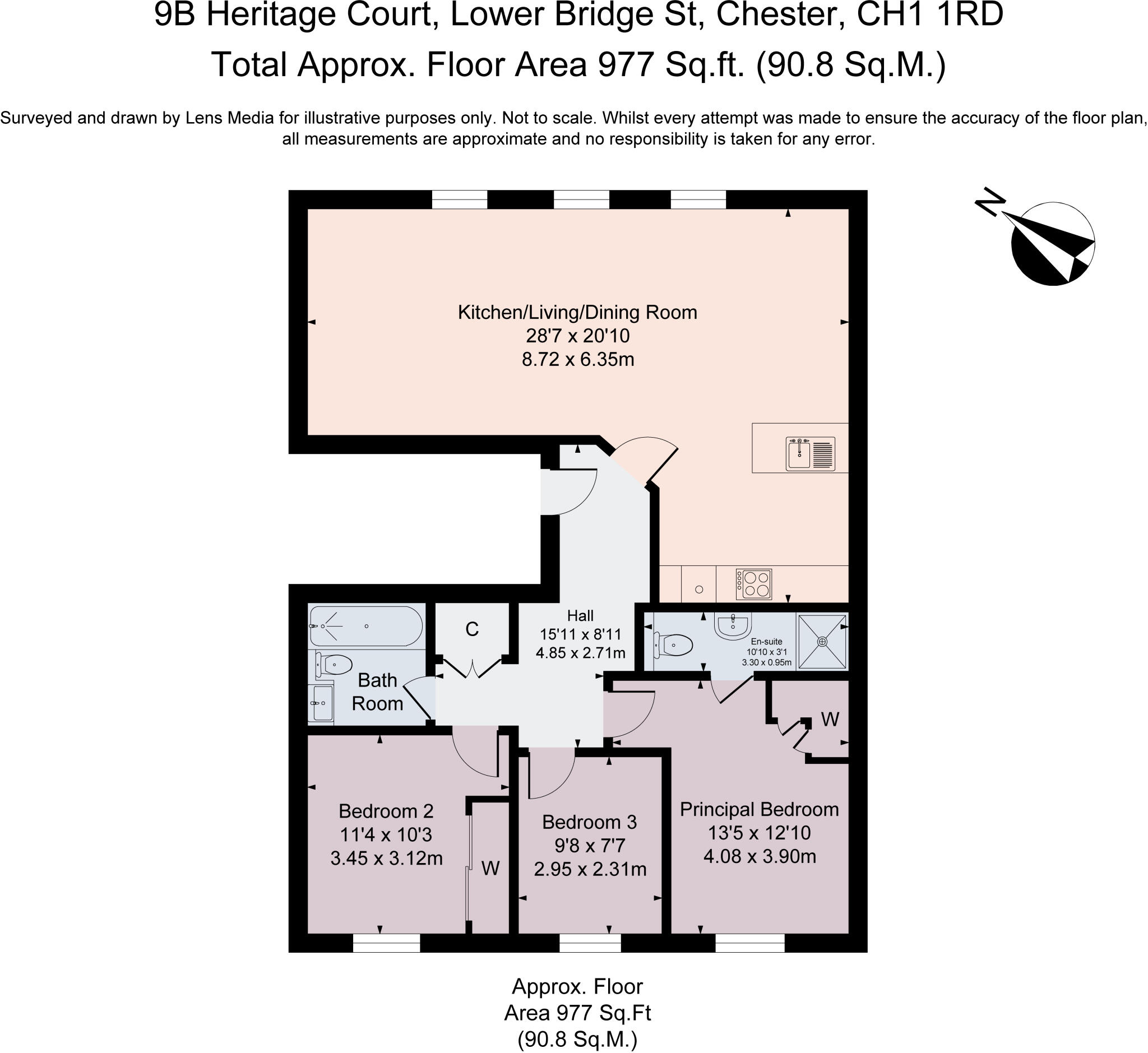 9B, Heritage Court, Lower Bridge Street, Chester, Cheshire, CH1 floorplan