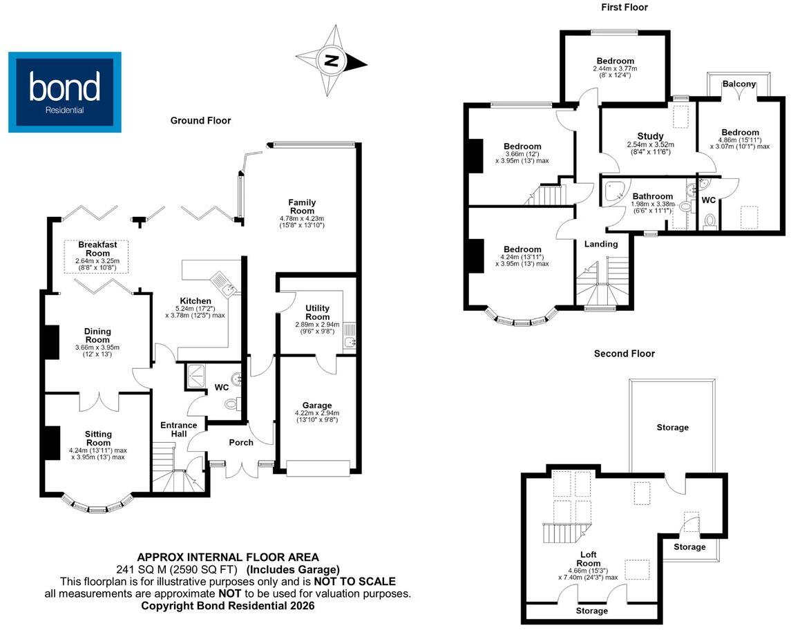 Oaklea Avenue, Chelmsford, CM2 floorplan