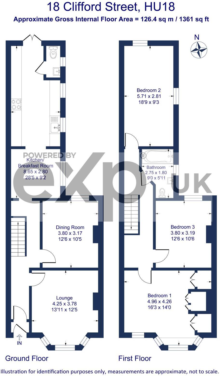 18, Clifford Street, Hornsea, HU18 1HZ floorplan