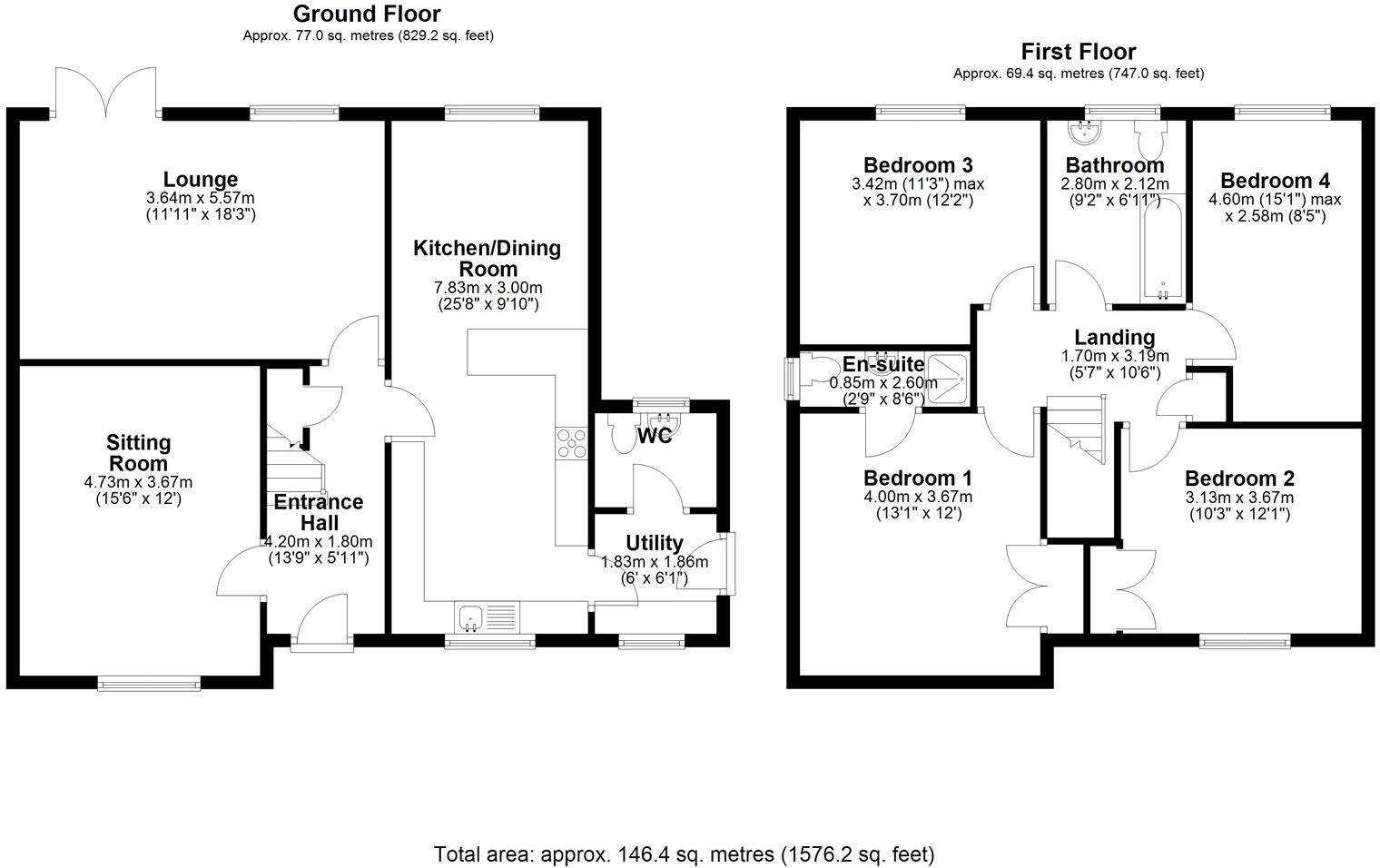Meadowbrook, Ancaster, Grantham, Lincolnshire, NG32 floorplan