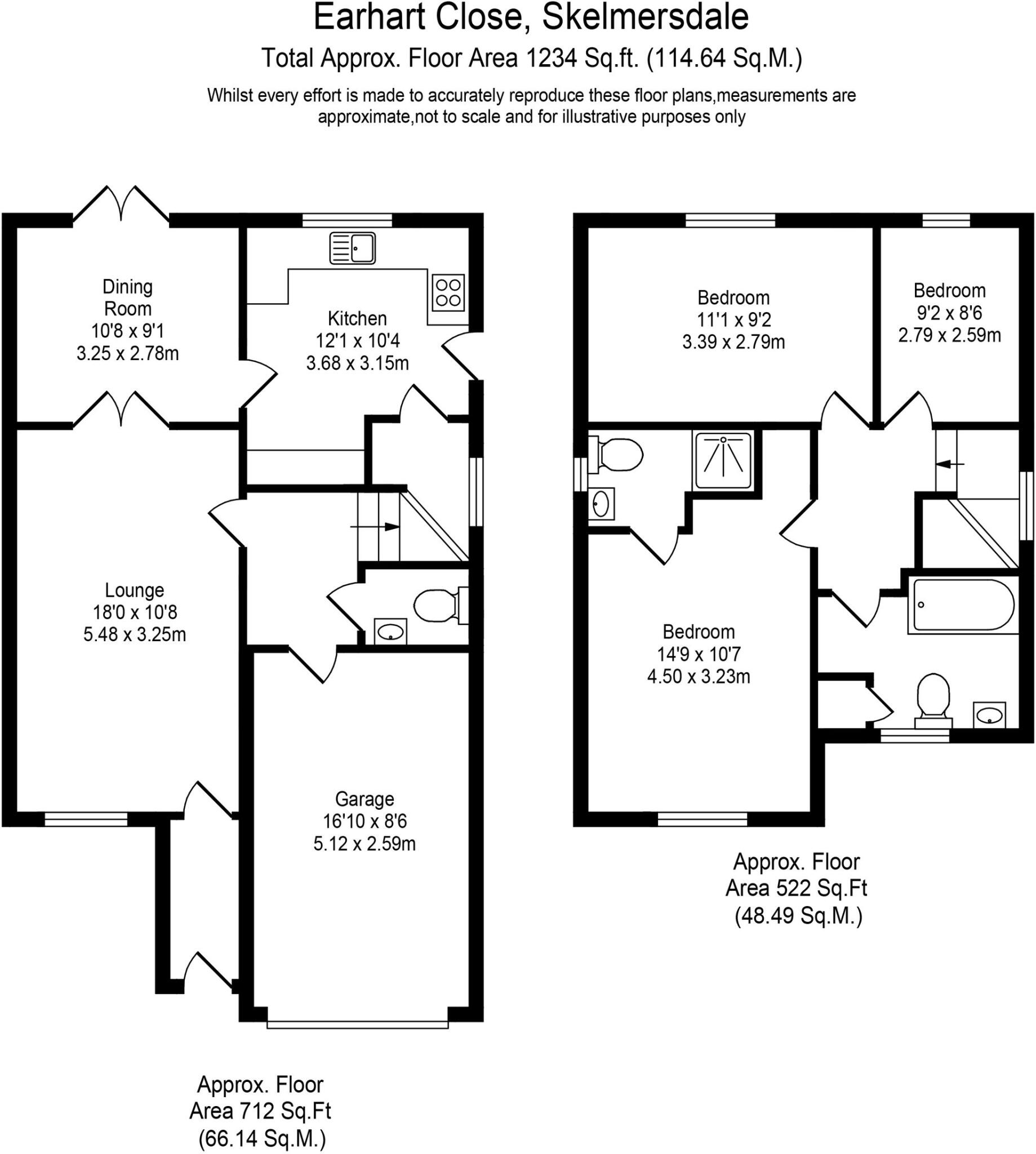 Earhart Close, Skelmersdale, WN8 floorplan