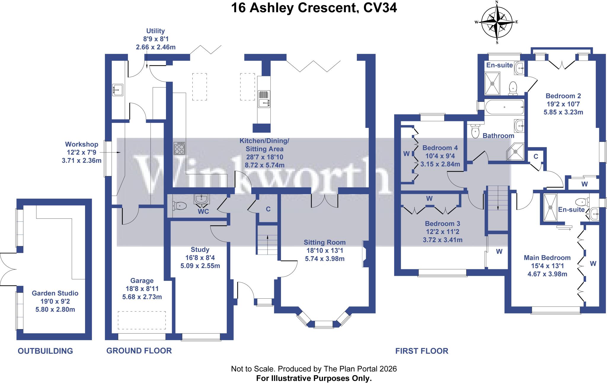 Ashley Crescent, Warwick, Warwickshire, CV34 floorplan