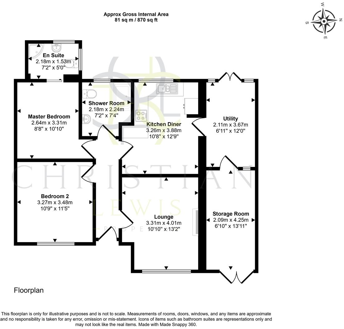 Briar Close, Evesham floorplan