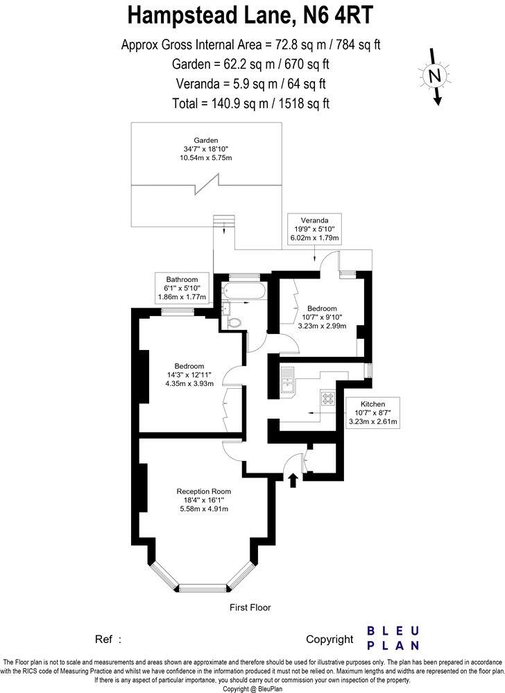 Hampstead Lane, London, N6 floorplan