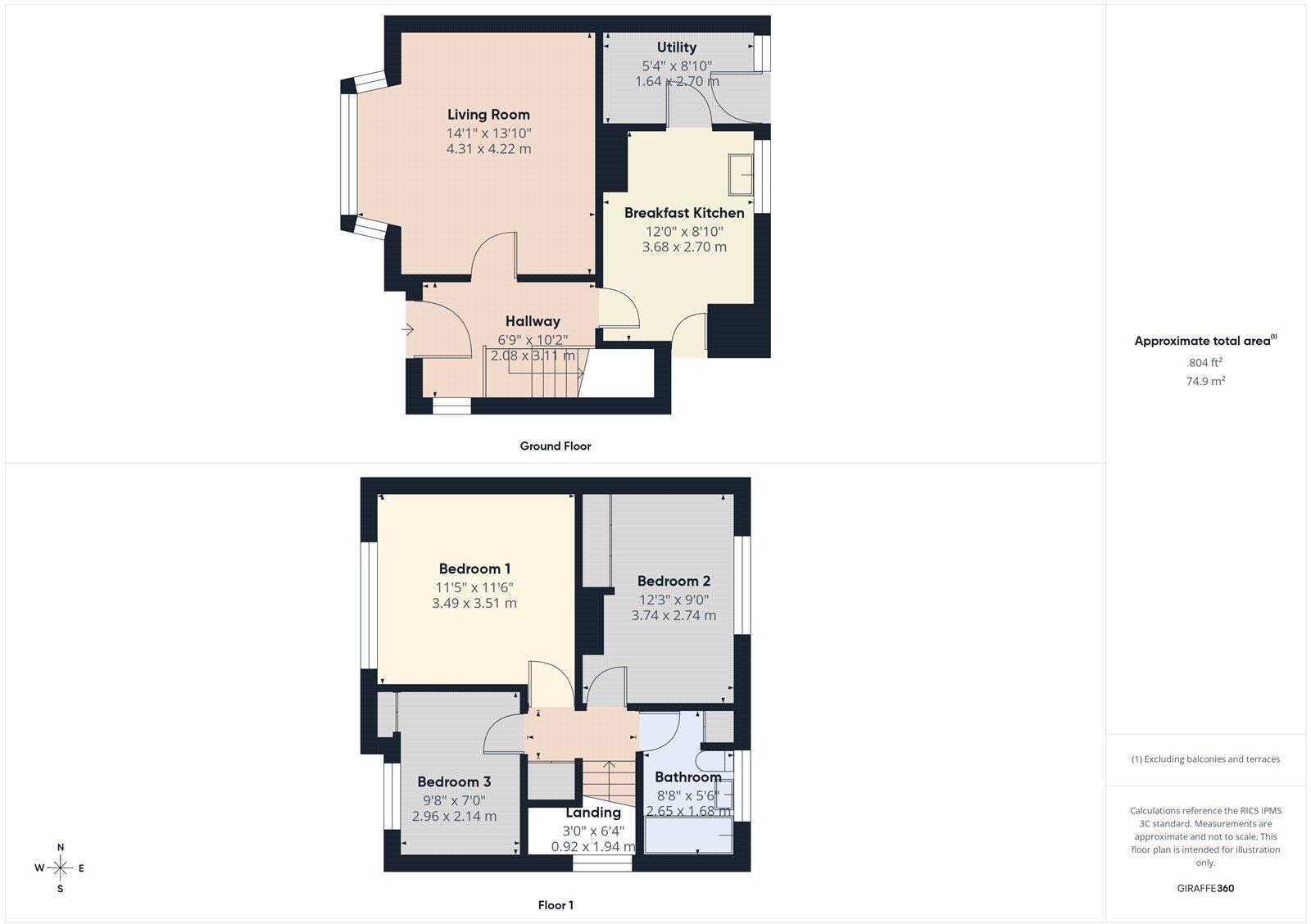 Owers Avenue, Heanor, Derbyshire, DE75 floorplan