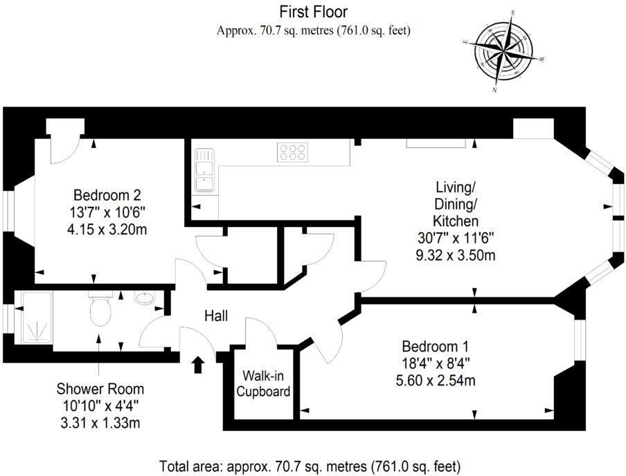 Flat 1F1, 42 Learmonth Grove, Stockbridge, Edinburgh, EH4 1BN floorplan