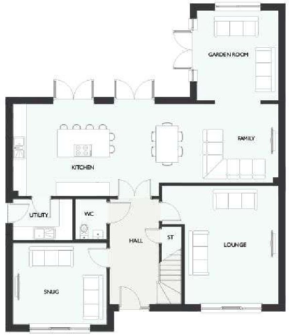 Murray Garden Room, Plot 94, St. Margarets, Rosslynlee, Roslin, EH25 9QF floorplan