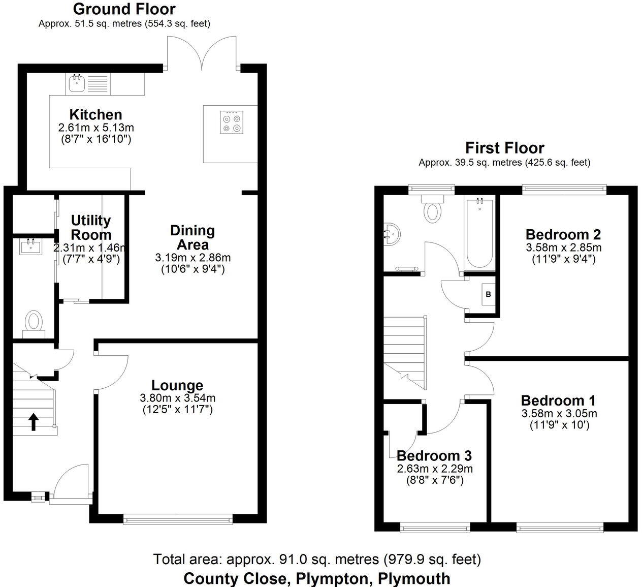 County Close, Plympton, PL7 2UA floorplan
